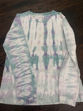 John elliot Tie-Dye Long Sleeve Pullover in Lavender & Mint